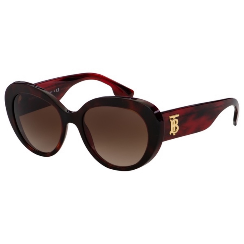 NEW Burberry Cateye gold logo sunglasses